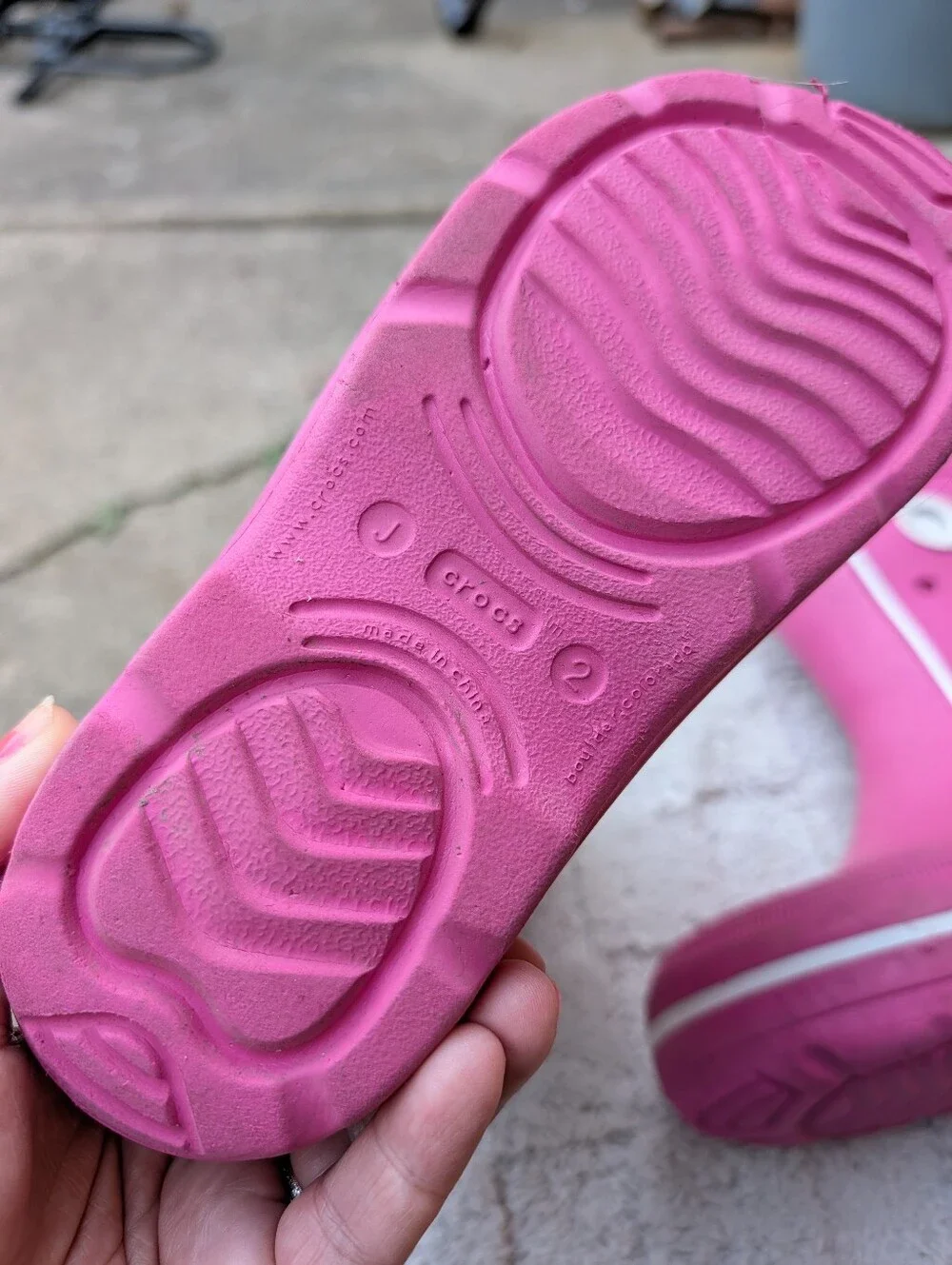 Girls Tall Rain Boots Pink By Crocs Size 2